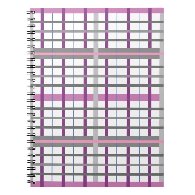 Cuaderno Bonito en rosa y gris plasmado (Frente)