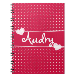 Cuaderno Bonito en tarjeta del día de San Valentín rosada