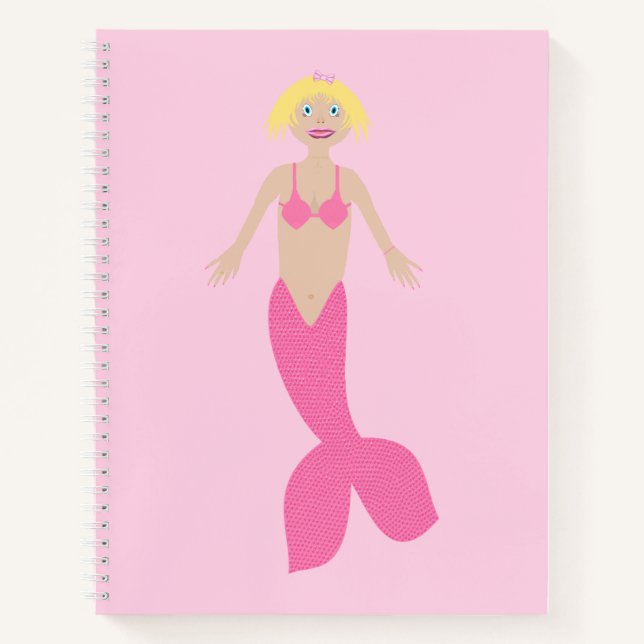Cuaderno Bonito Fantasía rosa Mermaid (Anverso)