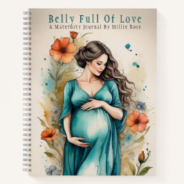 Cuaderno Bonito Floral Maternidad Embarazo Mamá Journal