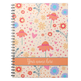 Cuaderno Bonito Floral Personalizada Nombre Inespiritualida