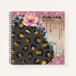 Cuaderno Bonito Girly Purpurina Glam Sketchbook Doodles Not