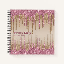 Cuaderno Bonito Girly Purpurina Glam Sketchbook Doodles Not