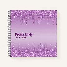 Bonito Girly Purpurina Glam Sketchbook Doodles Not