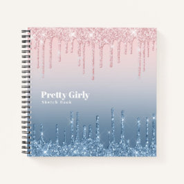 Cuaderno Bonito Girly Purpurina Glam Sketchbook Doodles Not