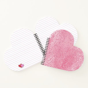 Cuaderno Bonito Girly Sugar Purpurina Rosado Leopardo