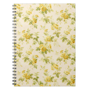 Cuaderno Bonito granjero amarillo dorado floral