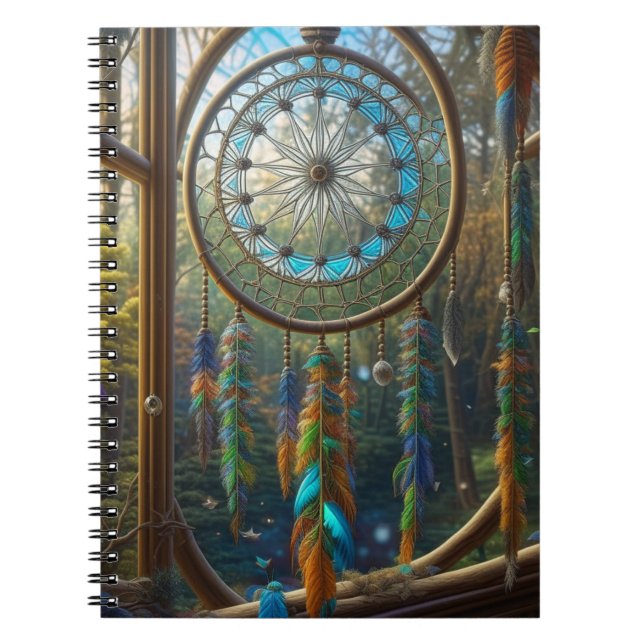 Cuaderno Bonito Intrincada Suncatcher Dreamcatcher Art (Frente)