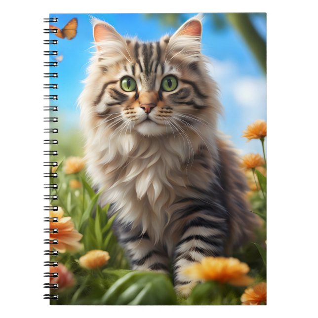 Cuaderno Bonito jardín de gatos (Frente)