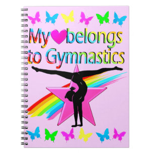 CUADERNO BONITO MI CORAZÓN PERTENECE A GIMNASTICS RAINBOW