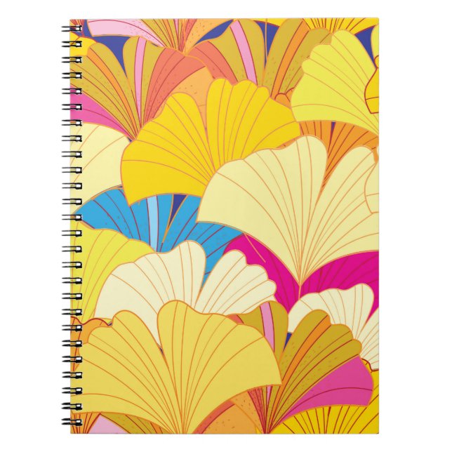 Cuaderno Bonito patrón de cosecha amarilla (Frente)