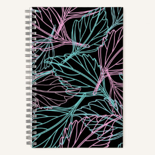 Cuaderno Bonito patrón de hojas