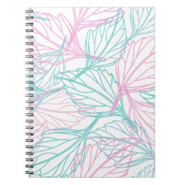 Cuaderno Bonito patrón de hojas
