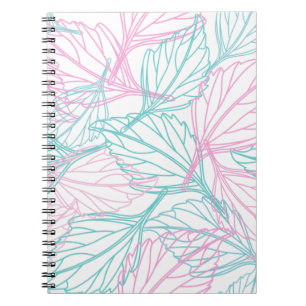 Cuaderno Bonito patrón de hojas