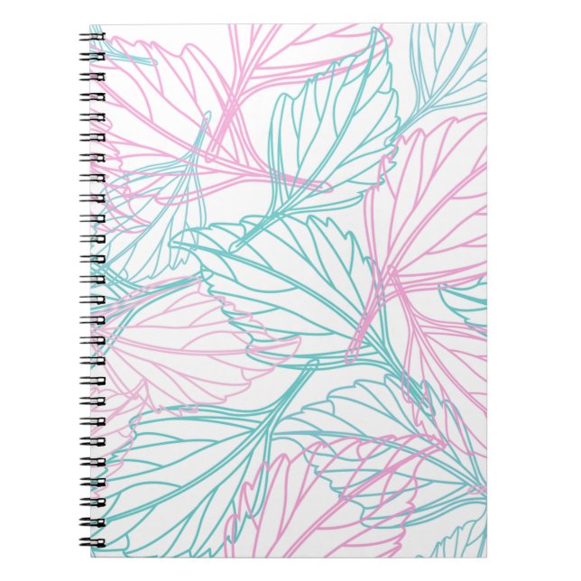 Cuaderno Bonito patrón de hojas (Frente)