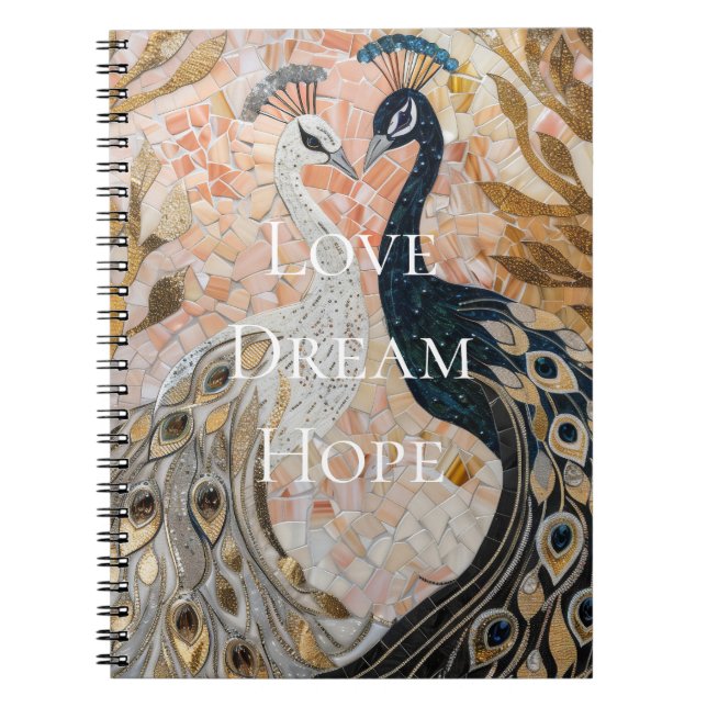 Cuaderno Bonito Peacock Rosa Gold (Frente)