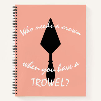 Cuaderno Bonito Personalizado Arqueólogo rosa y negro Trowe