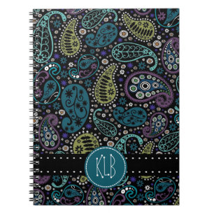 Cuaderno Bonito personalizado como estampado del pavo real