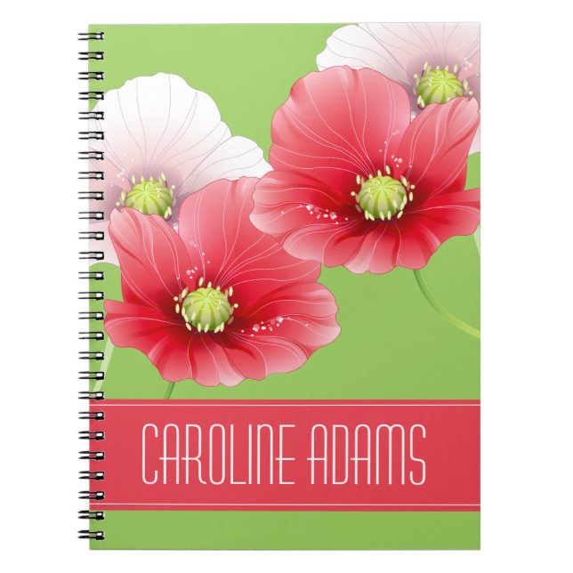 Cuaderno Bonito Poppies Monograma Floral (Frente)