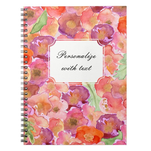 Cuaderno Bonito Poppies Watercolor (Frente)
