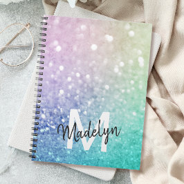 Cuaderno Bonito Purpurina holográfico Girly Glamorous