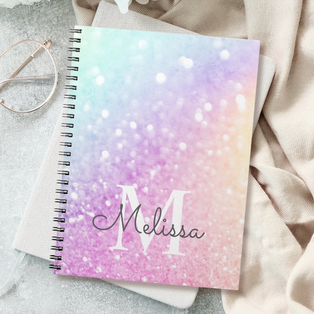 Cuaderno Bonito Purpurina holográfico Girly Glamorous (Subido por el creador)