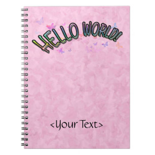 Cuaderno Bonito Rainbow Hello World