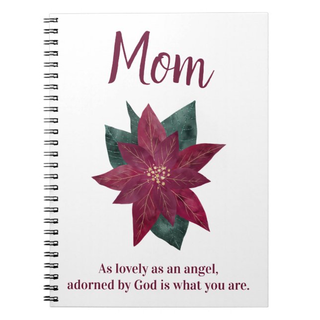 Cuaderno Bonito regalo para mamá Flores Púrpuras (Frente)