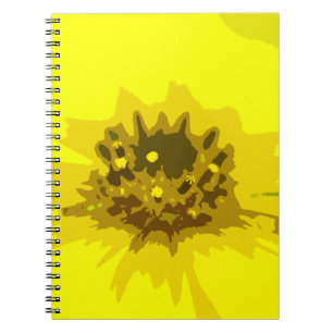 Cuaderno Bonito Resumen Viviente Flor de margarita amarilla
