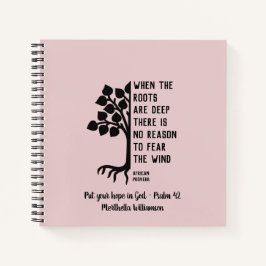 Cuaderno Bonito rosado CUANDO LAS RAÍCES SON UN PROFUNDO Di