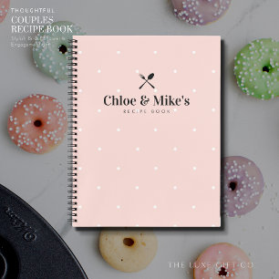 Cuaderno Bonito Rubor Polka Dot Couples Blank Recipe Book