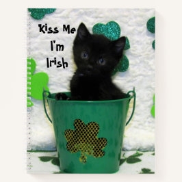 Cuaderno Bonito Shamrock de Jack - Espiral de gato/gatito