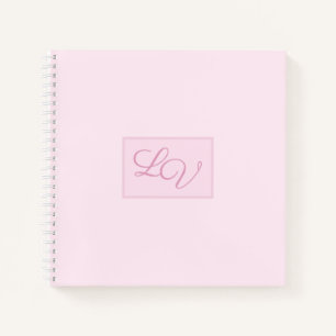 Cuaderno Bonito suave rosa y Rubor