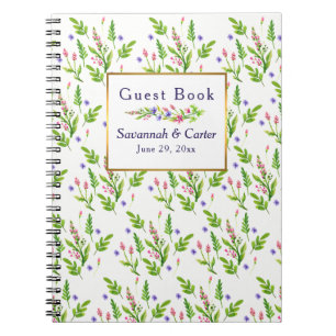 Cuaderno Bonito Summertime Flowers Boda Guest Book