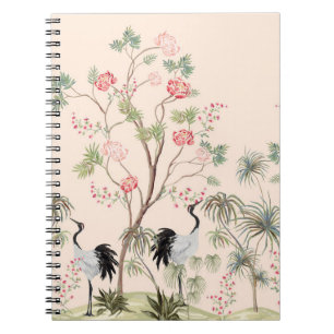Cuaderno Bonito tapiz de estilo chinoiserie exótico. Dibujo