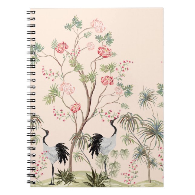 Cuaderno Bonito tapiz de estilo chinoiserie exótico. Dibujo (Frente)