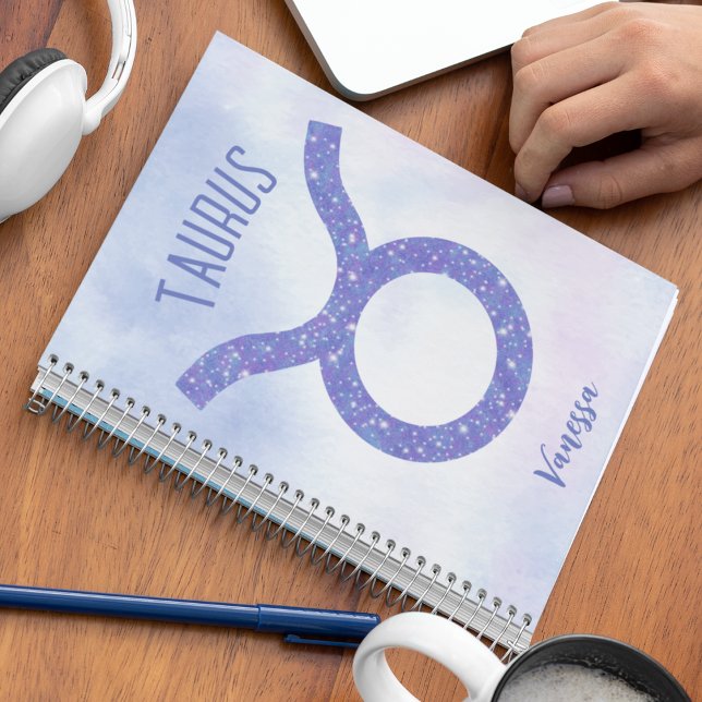 Cuaderno Bonito Taurus Astrología Rótulo Púrpura Personaliz (Subido por el creador)