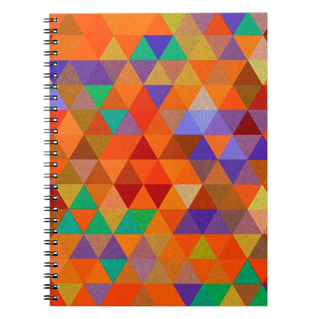 Cuaderno Bonito Triangle grunge patrón I + tus ideas (Frente)