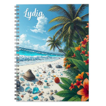 Bonito Tropical Beach Scene Coastal Personalizada