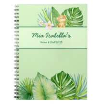 Cuaderno Bonito Tropical de Leopardo - Personaliza