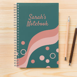 Cuaderno Bonito Verde y rosa Estética y Artística