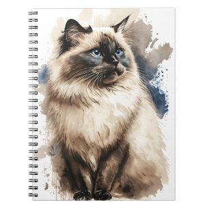 CUADERNO BONITO WATERCOLOR BIRMAN CAT
