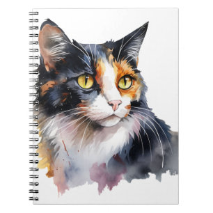 CUADERNO BONITO WATERCOLOR CALICO CAT