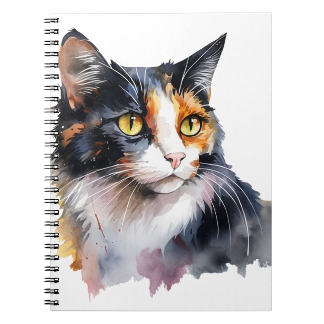 CUADERNO BONITO WATERCOLOR CALICO CAT (Frente)