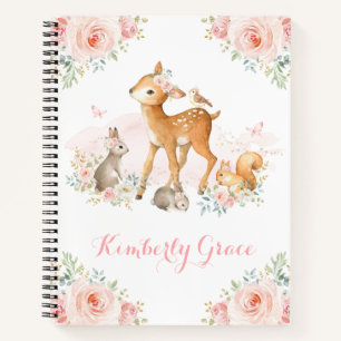 Cuaderno Bonito Watercolor Woodland Animals / Rubor Floral