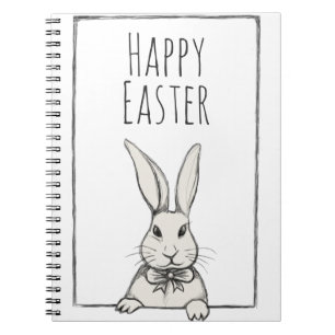 Cuaderno Bonito y divertida cosecha Feliz Conejo de Pascua