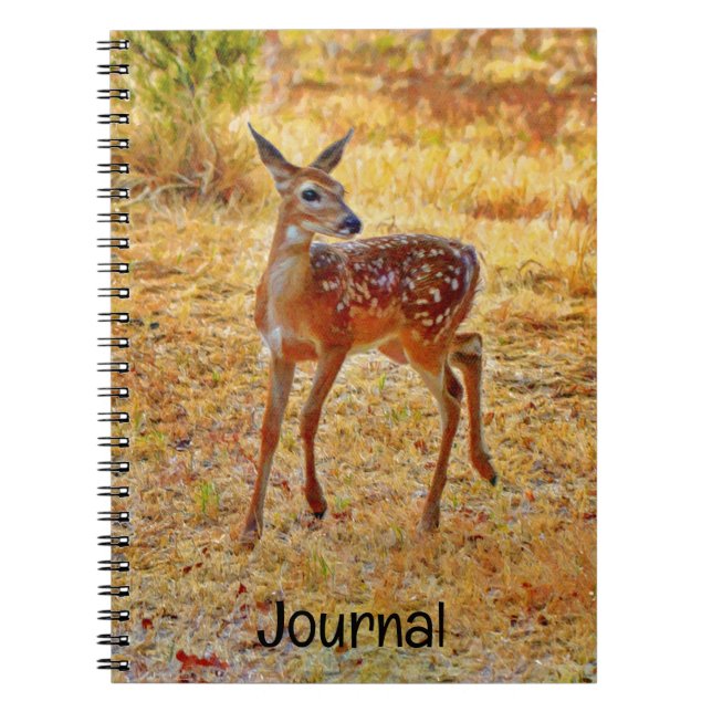 Cuaderno Bonito y dulce bebé venado Fawn Journal Spiral (Frente)