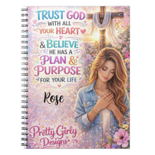 Cuaderno Bonito y femenino Jesús cristiano floral inspirado