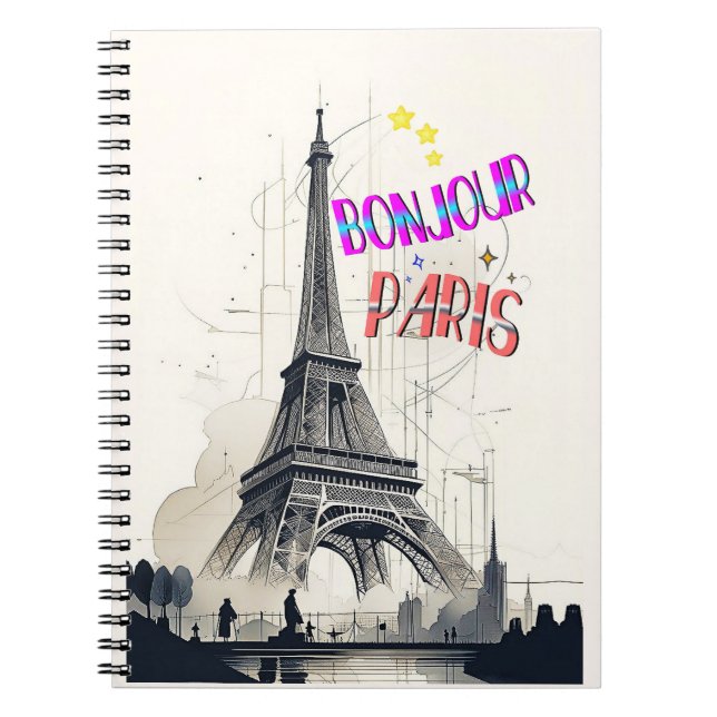 Cuaderno Bonjour Colorful Paris (Frente)