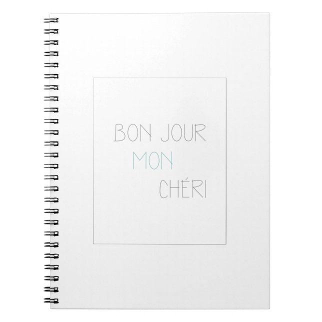 Cuaderno Bonjour Mon Cheri (Frente)